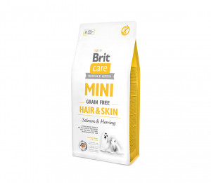 Brit Care Mini Hair&Skin sausas pašaras mažų veislių šunims 2 kg