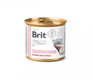 Brit GF Veterinary Diets konservuotas pašaras katėms Hypoallergenic 200 g