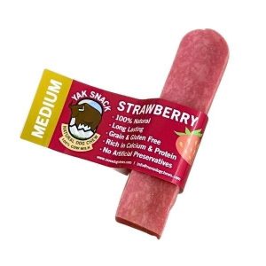 Jako sūris šunims su braškėmis, Yak  Snack Strawberry, M dydis