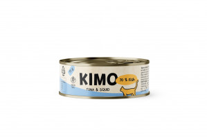 Kimo Tuna&Squid konservuotas pašaras katėms su tunu ir kalmarais (70g x 24vnt.)