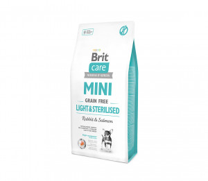 Brit Care Mini Light&Sterilised sausas pašaras mažų veislių šunims 2 kg (galiojimas iki 2026.04.05)
