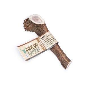 Perpjautas elnio ragas šunims – Split Highland Antler – XL dydis 120+ g