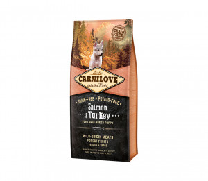 Carnilove Salmon&Turkey LB Puppy sausas pašaras šunims 1,5 kg