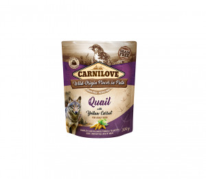 Carnilove konservuotas pašaras šunims Pate Quail with Yellow Carrot 300 g