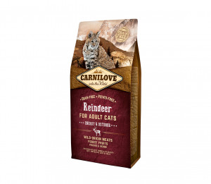 Carnilove Reindeer Adult Cat Energy&Outdoor sausas pašaras katėms 0,4 kg
