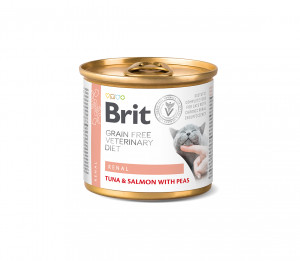 Brit GF Veterinary Diets konservuotas pašaras katėms Renal 200 g
