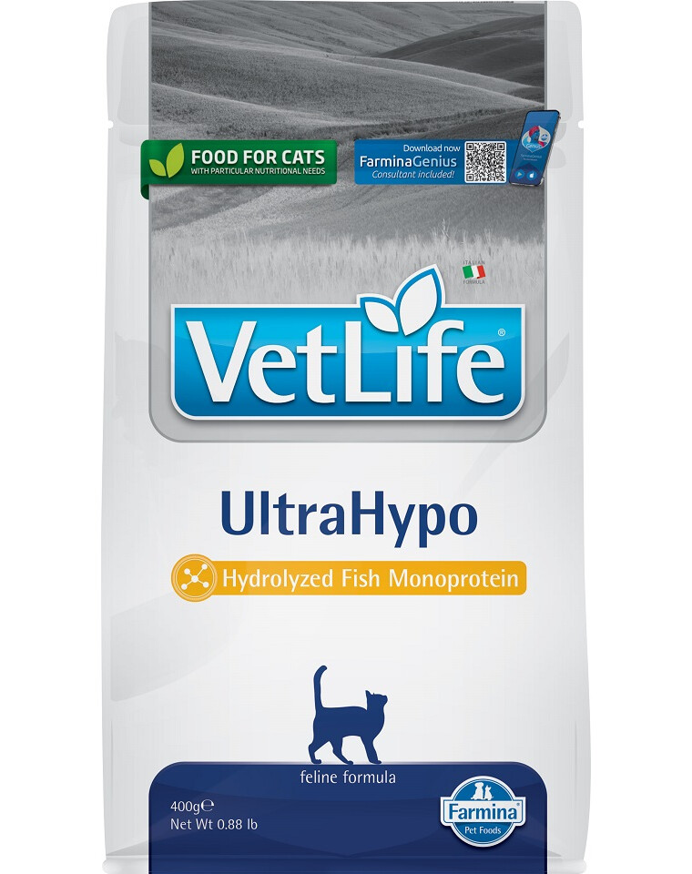 Farmina Vet Life Cat Ultrahypo sausas pašaras katėms 400 g
