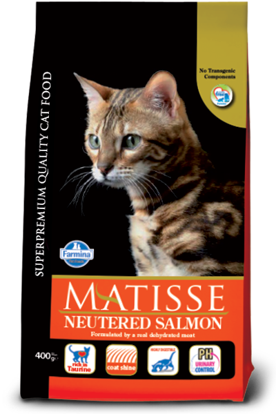 Farmina Matisse Cat Neutered Salmon – sausas pašaras sterilizuotoms katėms su lašiša, 400 g