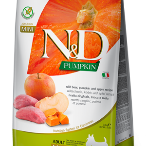 FARMINA N&D PUMPKIN - DOG Dry Wild Boar&Apple ADULT MINI 2,5 kg