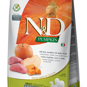 FARMINA N&D PUMPKIN - DOG Dry Wild Boar&Apple ADULT MED&MAX 2,5 kg