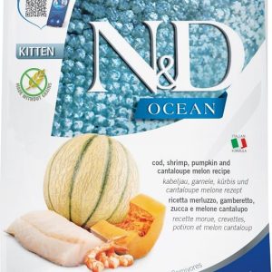 FARMINA N&D OCEAN - CAT Dry Cod Shrimp Pumpkin&Cantaloupe KITTEN 300 gr