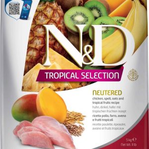FARMINA N&D TROPICAL SELECTION - CAT Dry Chicken, Spelt, Oats NEUTERED 4+1 kg