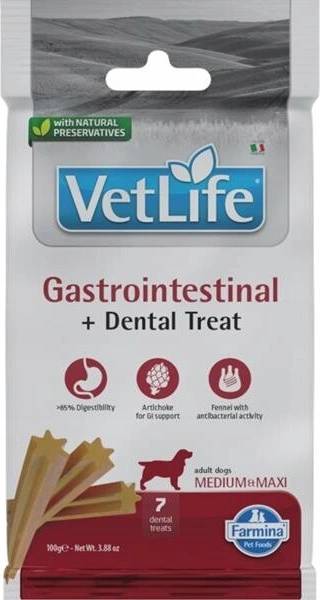 FARMINA VET LIFE - DOG TREAT - GASTROINTESTINAL ADULT MED&MAX 100 g