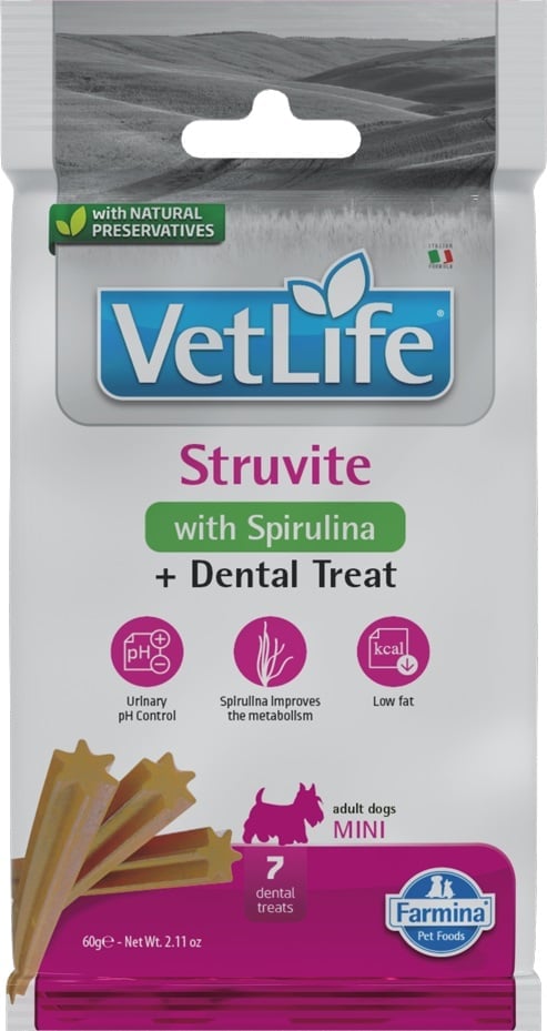 FARMINA VET LIFE - DOG TREAT - STRUVITE ADULT MINI 60 g
