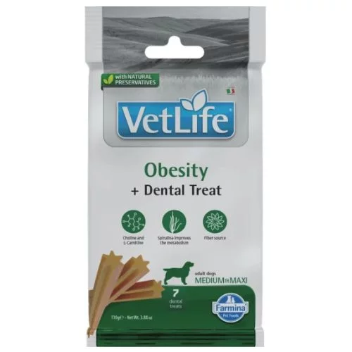 FARMINA VET LIFE - DOG TREAT - OBESITY ADULT MED&MAX 100 g