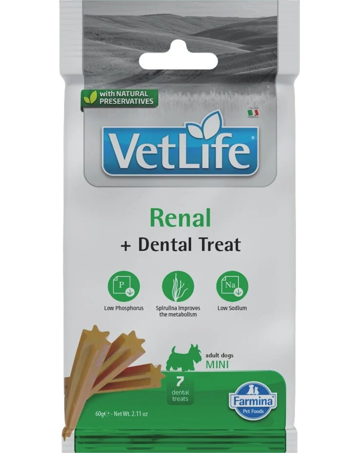 FARMINA VET LIFE - DOG TREAT - RENAL ADULT MINI 60 g