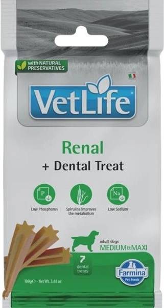 FARMINA VET LIFE - DOG TREAT - RENAL ADULT MED&MAX 100 g