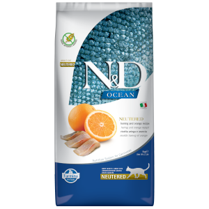 FARMINA N&D OCEAN - CAT Dry Herring&Orange NEUTERED ADULT 5 kg