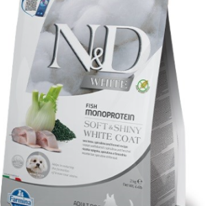 FARMINA N&D WHITE - DOG Dry Sea Bass Spirulina&Fennel ADULT MINI 5 kg