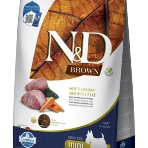 FARMINA N&D BROWN - DOG Dry Lamb Spirulina&Carrot ADULT MINI 5 kg