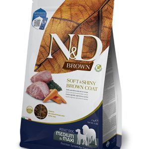 FARMINA N&D BROWN - DOG Dry Lamb Spirulina&Carrot ADULT MED&MAX 2 kg