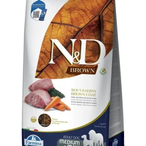 FARMINA N&D BROWN - DOG Dry Lamb Spirulina&Carrot ADULT MED&MAX 7 kg
