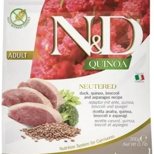 FARMINA N&D QUINOA - CAT Dry NEUTERED Duck Broccoli&Asparagus ADULT 300 g