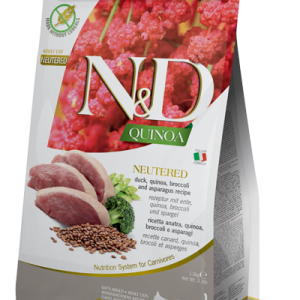 FARMINA N&D QUINOA - CAT Dry NEUTERED Duck Broccoli&Asparagus ADULT 1,5 kg