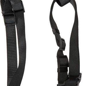 Trixie Classic H-petnešos, L-XL 75-100cm/25 mm, juodos