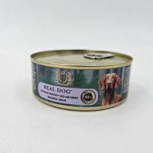 0006009 rd70363 real dog sp wet beef and rabbit for adult dogs 240 g pak24