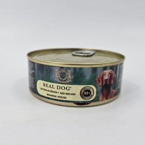 0006011 rd70370 real dog sp wet beef and goat for adult dogs 240 g pak24