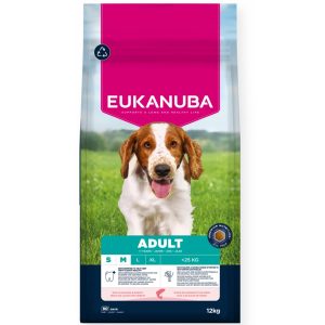 Eukanuba Dog Salmon Barley S/M breed 12 kg, su lašiša ir miežiais