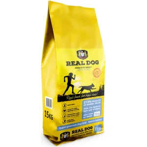 Real Dog Sensitive 15kg pašaras suaugusiems šunims su antiena