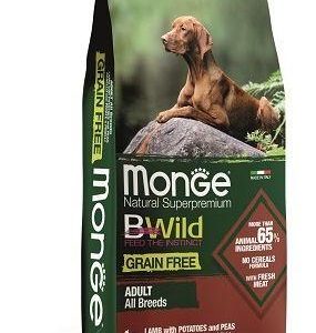 Monge Dry Dog BWILD Grain Free - All Breeds Adult Lamb Potatoes Peas 12kg