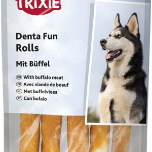Trixie Denta Fun skanėstai šunims, kramtomi buivolienos suktinukai 70 g