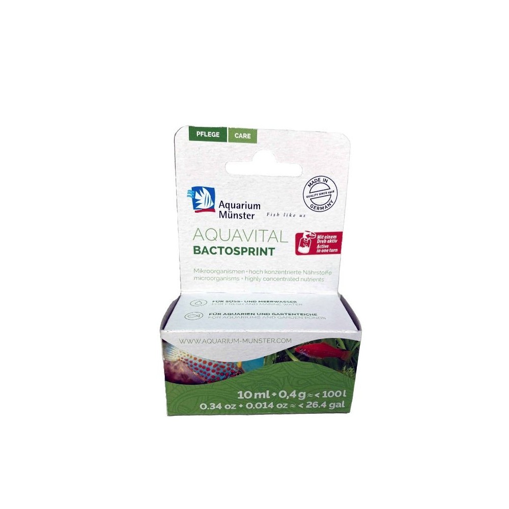Akvariumo priežiūros priemonė Aquavital Bactosprint, akvariumams iki 100 l