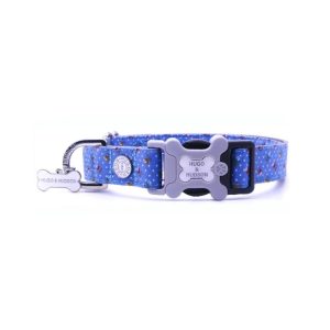 Antkaklis mėlynas su gėlytėmis, M dydžio