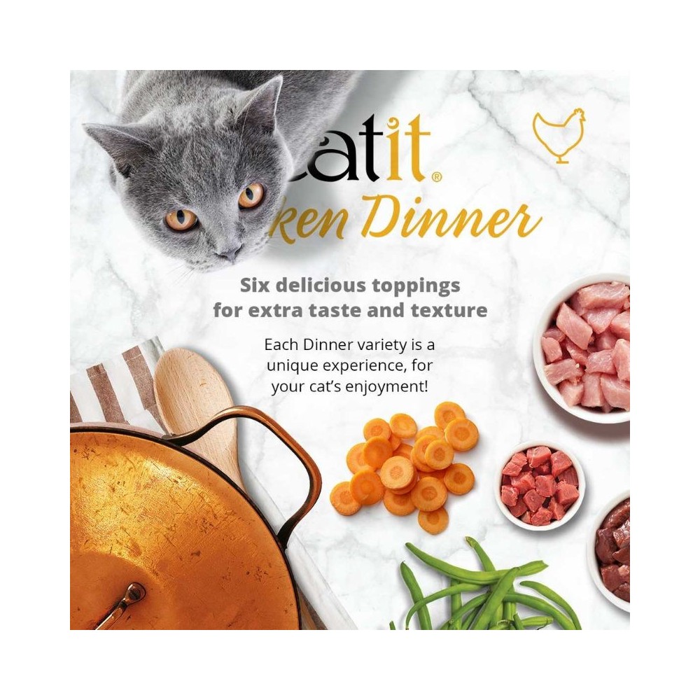 Catit Chicken Dinner konservai katėms su jautiena ir moliūgais, 80 g - Image 3
