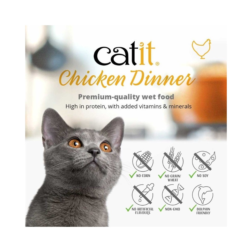 Catit Chicken Dinner konservai katėms su jautiena ir moliūgais, 80 g - Image 4