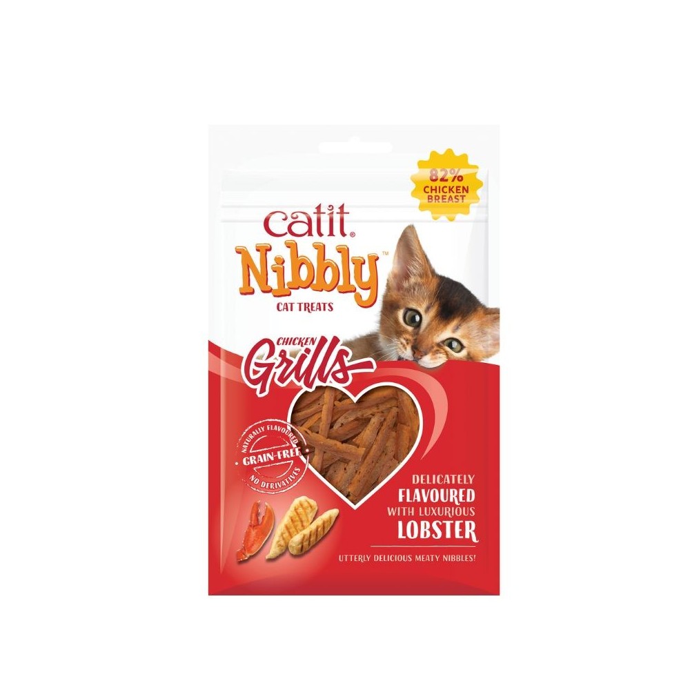 Catit Nibbly Grills skanėstas katėms su vištiena ir omarais, 30 g
