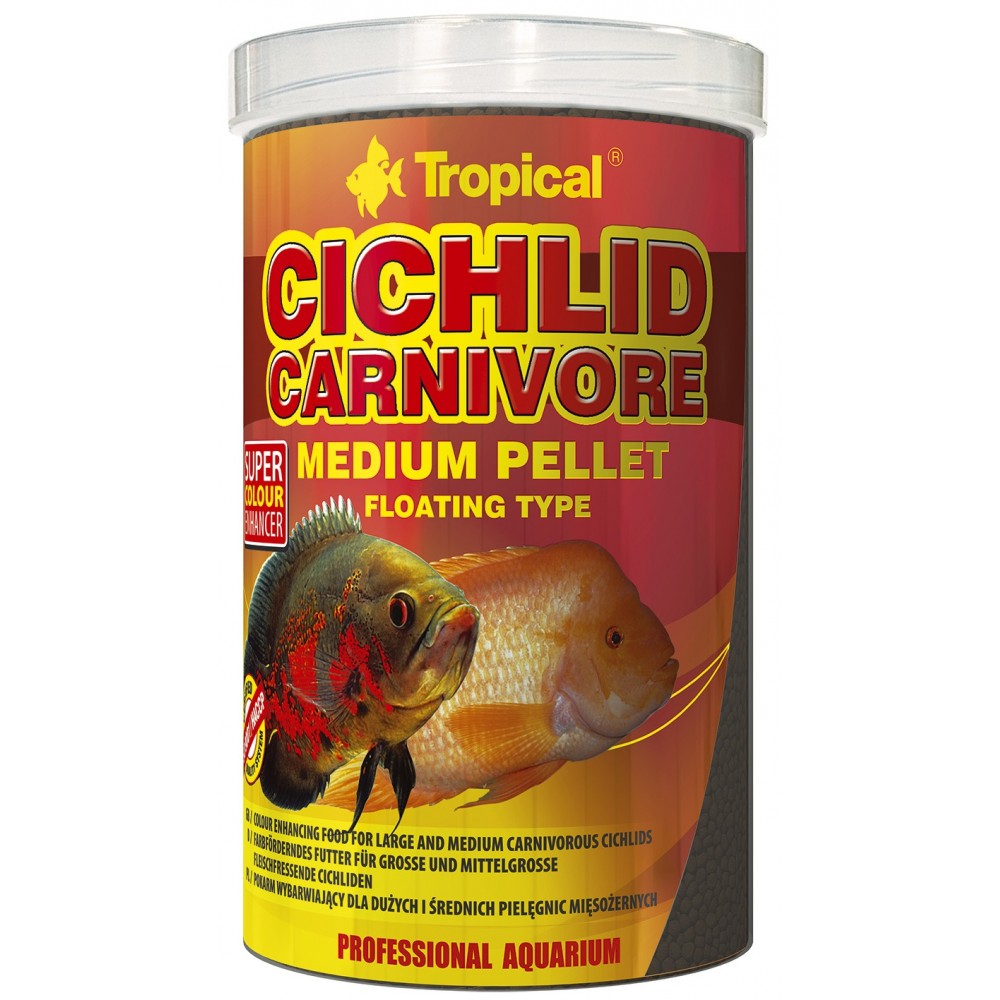 Tropical Cichlid Carnivore Medium Pellet granuliuotas maistas mėsėdžiams ciklidams 1000 ml