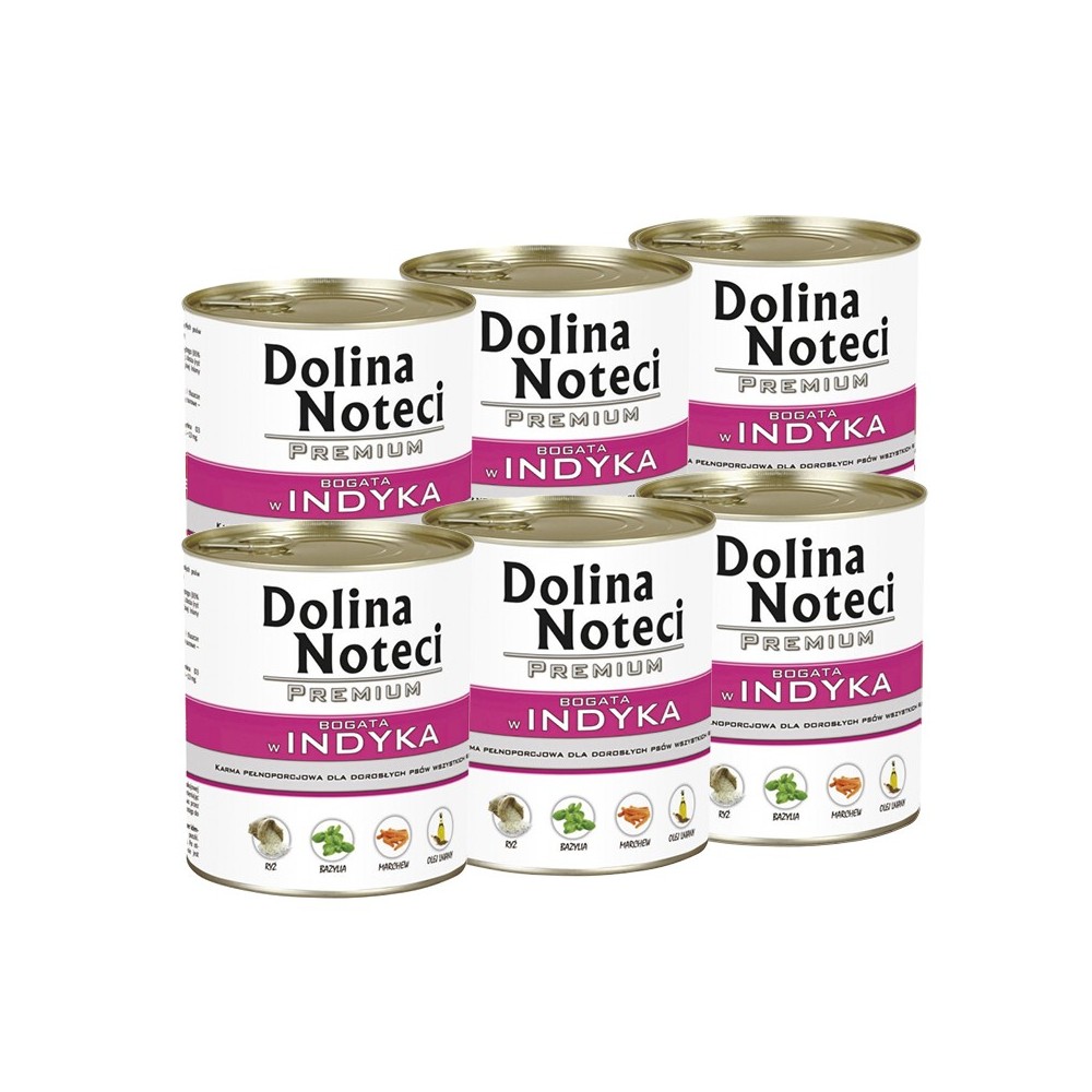 Konservai šunims su kalakutiena Dolina Noteci Premium, 6 x 800 g