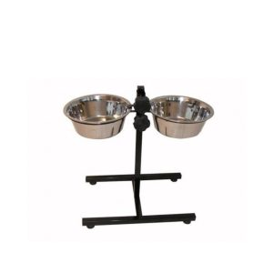 Dubenėliai gyvūnui su reguliuojamu stovu, 2x1,8 l