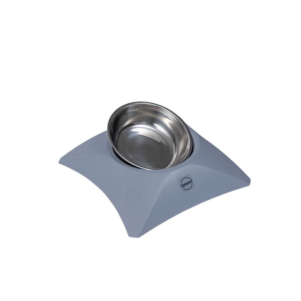 Dubenėlis gyvūnui su stoveliu, pilkas, 17x17x4cm - Image 2