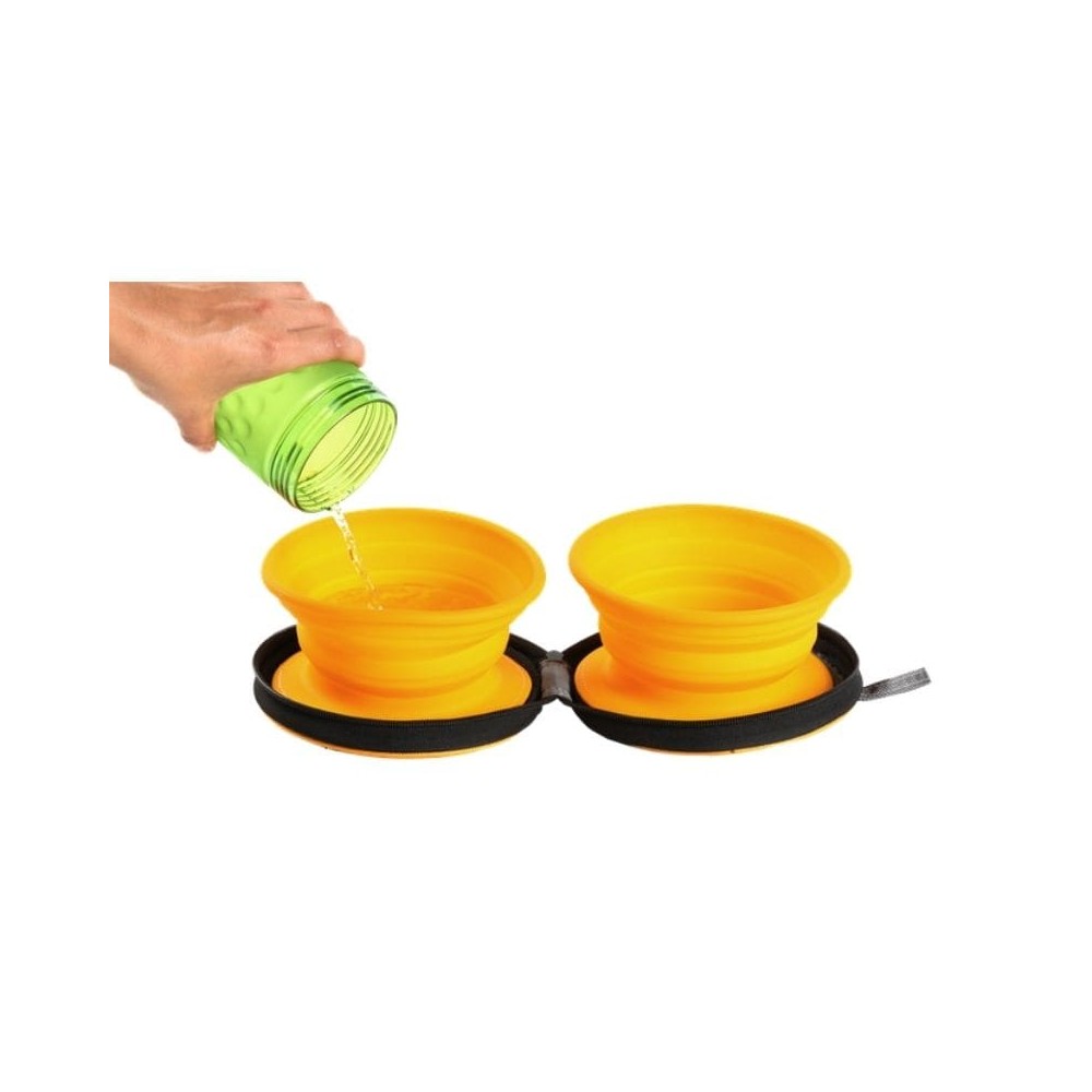 Dvigubas kelioninis dubenėlis, žalias, 700 ml - Image 5