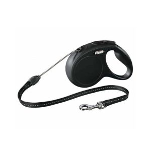 Automatinis pavadys-virvutė Flexi New Classic M juodas, 8 m,