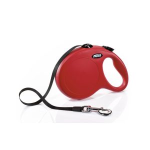 Flexi New Classic M automatinis pavadys raudonas, 5 m, juostelė