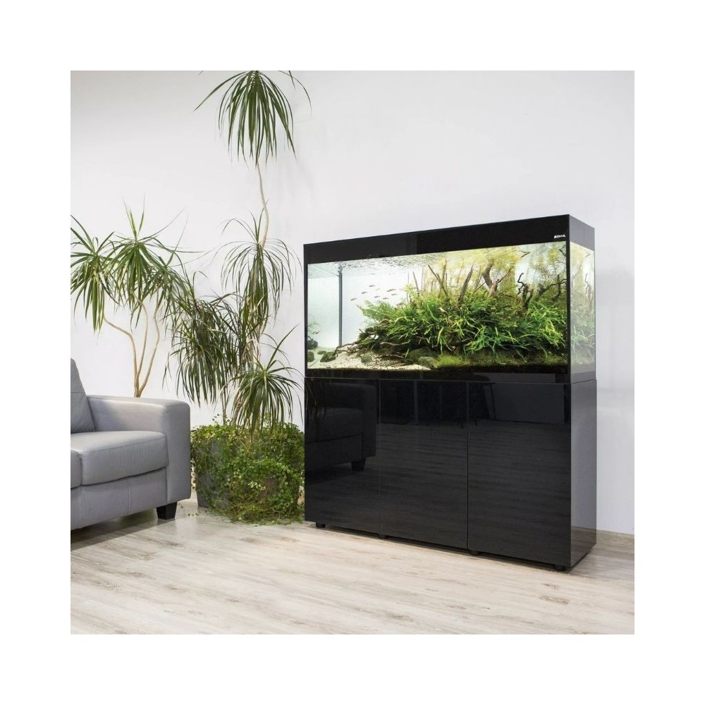 Glossy 100 ST Day&Night akvariumas stačiakampis, juodas, 100x40x60 cm - Image 2