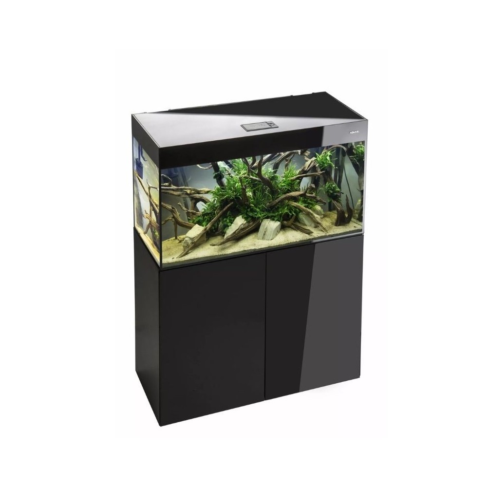 Glossy 100 ST Day&Night akvariumas stačiakampis, juodas, 100x40x60 cm