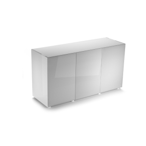 Glossy 150 spintelė stačiakampė balta su durelėmis, 150 cm